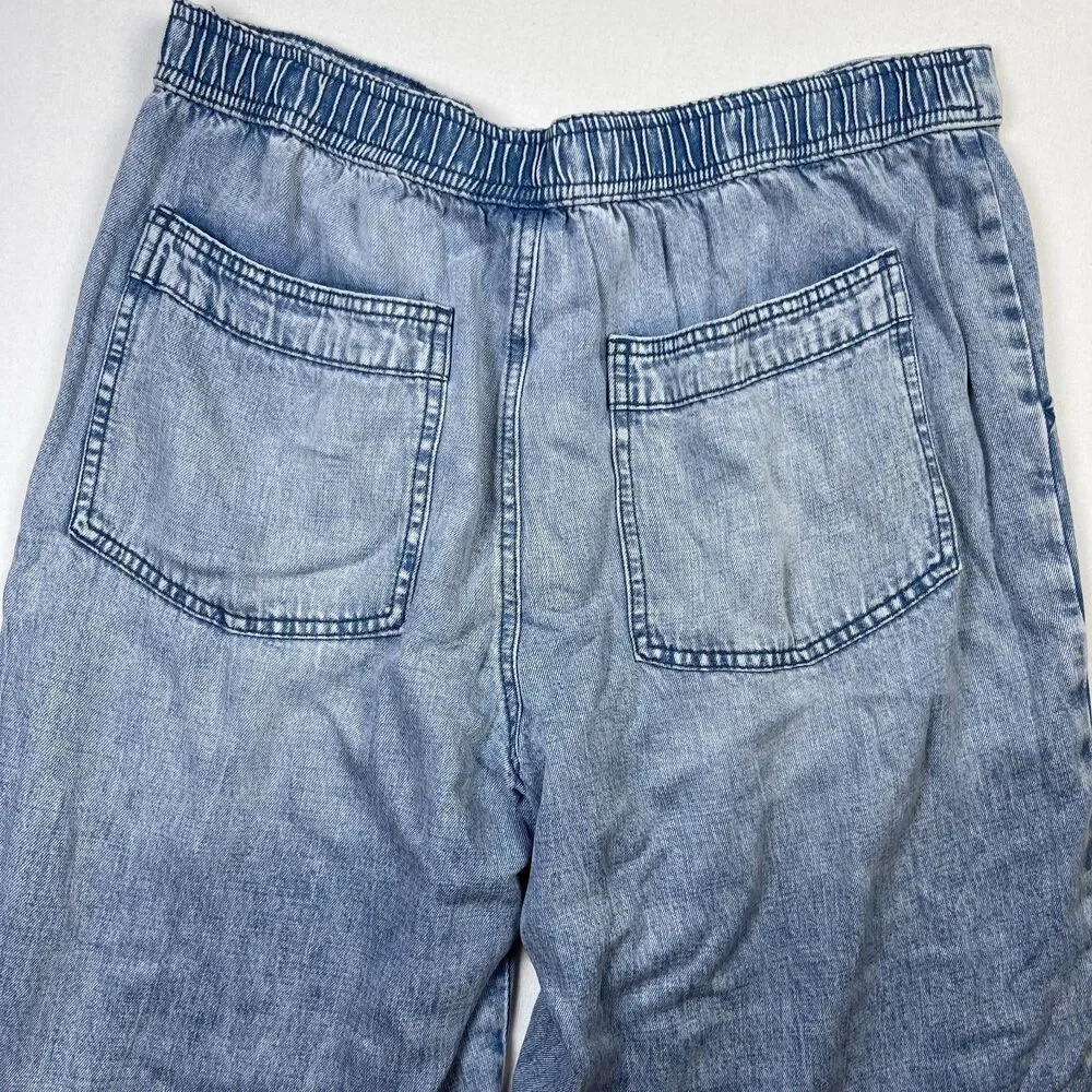Sincerely Jules Jeans Womens 9 x 29 Blue Denim Lyocell Pockets Mid-Rise Wide Leg
